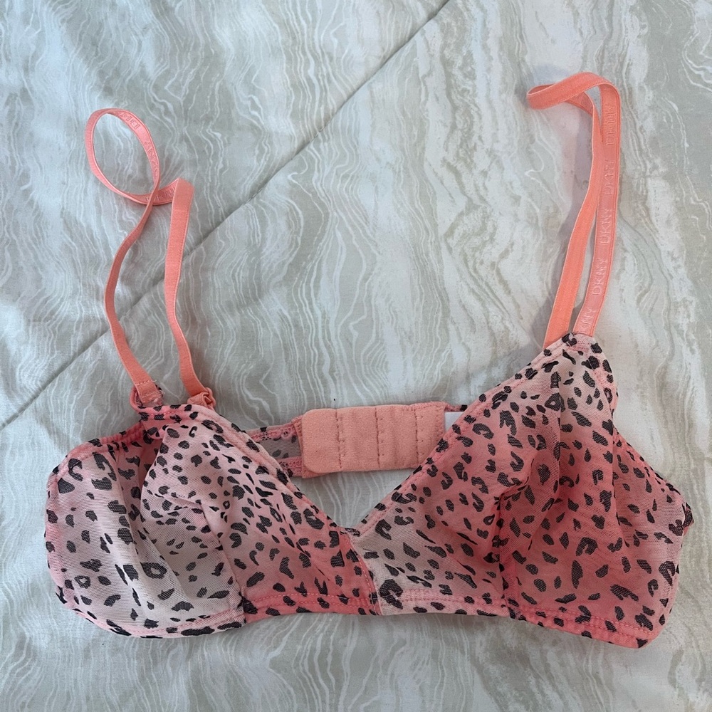 DKNY Pink Leopard Print Bralette